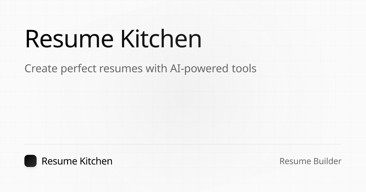 Resume Kitchen Create Professional - Og Image